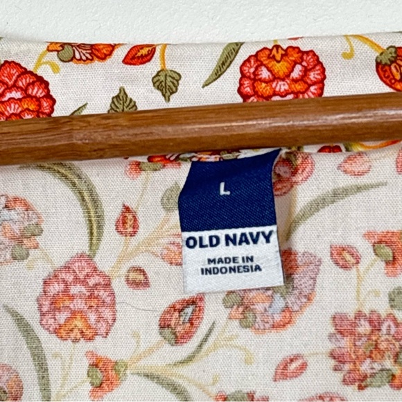 Old Navy Floral Tiered V Neck Dress Size Large * Sundress Beach Dainty Cottage - Picture 7 of 14